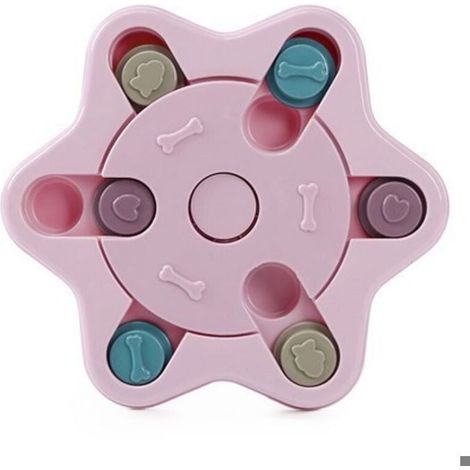 Disques à faire tourner roses pour chiens (1/4)