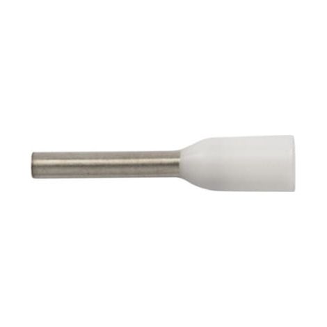 Isolierte Kabelendhülse TI 0,5mm2/8mm weiß verzinnt TI0,5L8 /100 Stück/