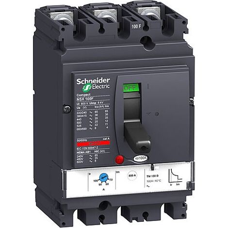NSX250N 3P SANS DECLENCHEUR DISJONCTEUR COMPACT - LV431406
