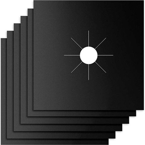 Couvercle Pour Bruleur De Plaque De Cuisiniere - 6 Pièces - 27 Cm X 27 Cm - Réutilisable Non Adhérent - Pour Cuisine Intérieure - 6 Unités (1/5)