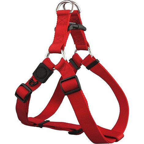 Red M, Nylon Step-in Dog Harness, Adjustable, Many Colors & Sizes for Small, Medium, Large & Extra Large, Cat Chest Harness for Puppies (1/5)