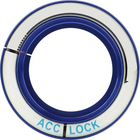 Bague neiman fluorescente + cache rond trou clé auto alliage alu bleu pour Ford Focus 2005-2018 5x1.4cm 1 pièce (1/5)
