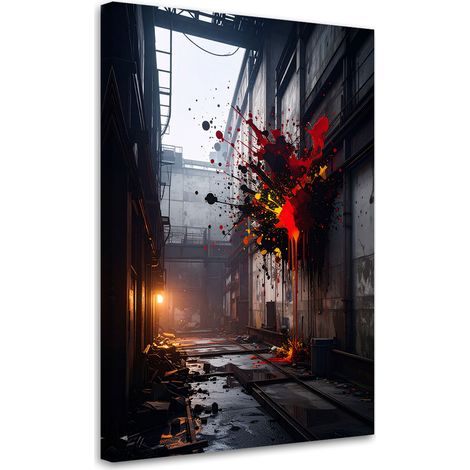 Image sur Toile, Usine industrielle abandonnée,20x30 (1/4)