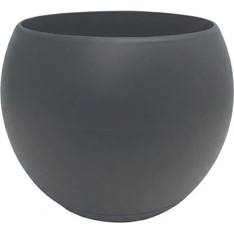 Coupe LUNE avec soucoupe clipsée - Dim. 24 x 24 x 18 cm - Volume 6,5 L - Gris anthracite - EDA