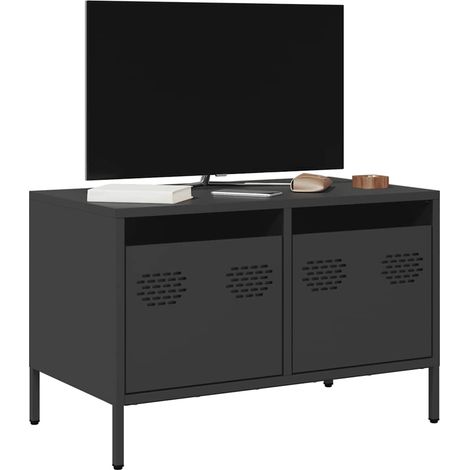 TV-Schrank Schwarz 68x39x43,5 cm Kaltgewalzter Stahl