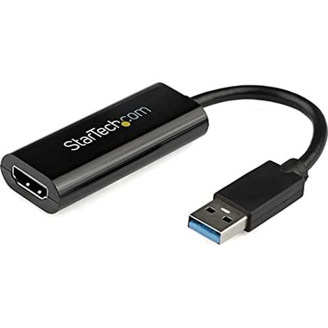StarTech.com Adattatore da USB 3.0 a HDMI - 1080p (1920x1200) - Sottile/Compatto convertitore video da USB Type-A a HDMI per monitor - Nero - Solo Windows (1/5)