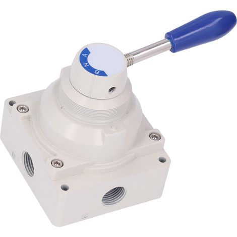 Valve manuelle à Air, levier rotatif, 2 positions, 4 voies, interrupteur de contrôle de débit pneumatique, accessoire 4HV410-15 (1/5)