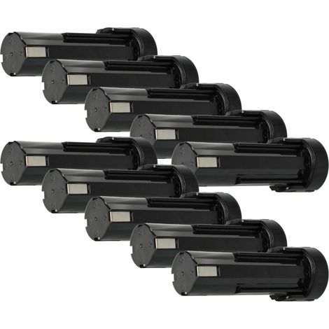 vhbw 10x Akku kompatibel mit National EZ502-2, EZ902, EZ581, EZ503 Werkzeug (3300 mAh, NiMH, 2,4 V)