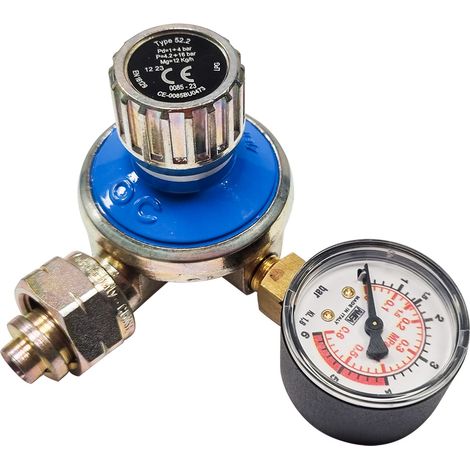 RIDUTTORE GAS ALTA MOD.912 PRESSIONE PRIMO STADIO 10 Kg/h + Manometro