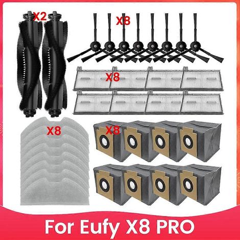 Filtre pour aspirateur brosse pour aspirateur Filtre de brosse pour aspirateur filtre de X8 Pro Robot Aspirateur Accessoires pièce détachée Main Brosse Side Filtre Serpillière Cloth Dust B (1/5)