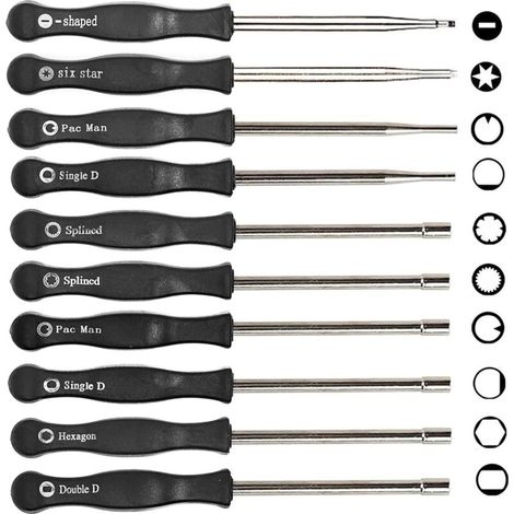 Kit d'outils de réglage de carburateur 10 pièces, kit de tournevis pour 2 cycles, réglage de carburateur commun, petit outil de réglage de moteur de carburateur (1/4)