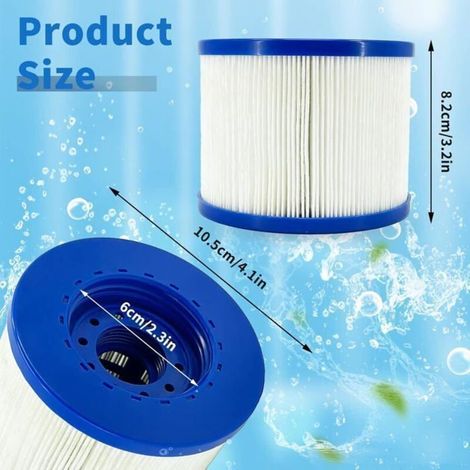 Filtre à Vis pour Spa, Cartouche à Visser pour Spas Gonflables sans Vis 60mm, Compatible avec Cosy Spa, Clever Spa et Autres. (1/5)