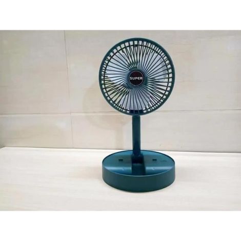 Ventilateur Sur Pied - Réglable En Hauteur Et En Inclinaison - Batterie Rechargeable 1200 mAh - 3 Vitesses - Pour Intérieur Et Extérieur - 1 Pièce