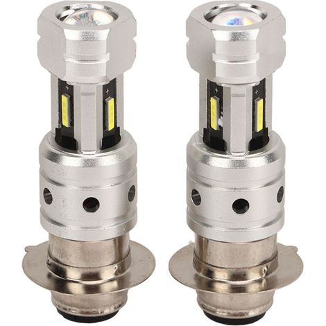 Ampoule LED H6 H6M P15D pour moto, double lentille optique, 100 W, ultra-lumineuse, pour phare de quad ou SSV, lumière blanche 6000 K (1/5)