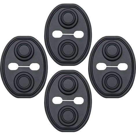 Protector de silicona para cerradura de puerta de coche - Negro - Juego de cuatro piezas (1/5)