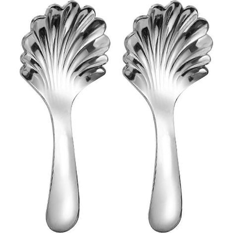 Set mit 2 Edelstahl-Teelöffeln (10,20 x 4,50 x 1,00 cm) – Silber (1/4)