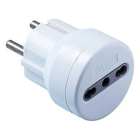Adattatore Spina Schuko - Presa Prese 16A Bipasso P17/11 Bianco