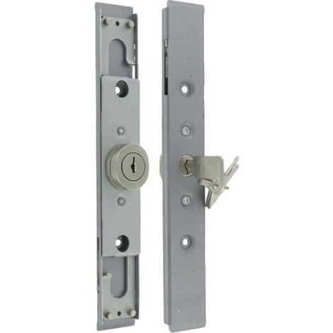 Serrure AA40 acier zingué cylindre rond longueur 12mm 2 pivots - TIRARD - AA114004 (1/2)