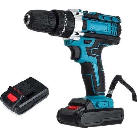 Bohrmaschinen 21V 38Nm 2 Akku-Bohrschrauber / Fahrerkoffer 25 Drehmomenteinstellungen - Blau (1/5)