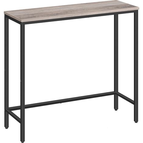 Console Meuble, Table Console Fine, Petite Table de Présentation, Table d’Entrée, Bout de Canapé, Table d'Appoint, pour Couloir, Entrée, Salon, Style Industriel, Grège (1/5)