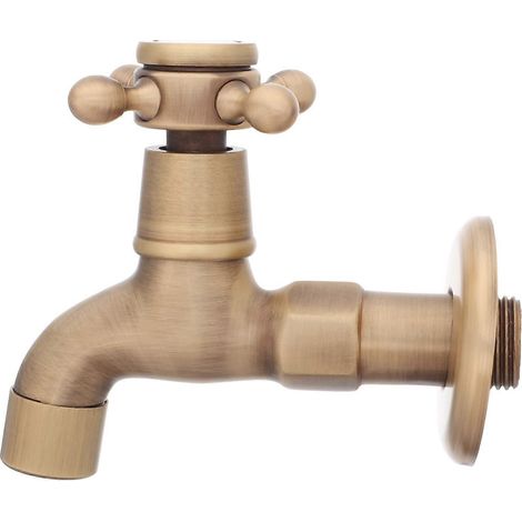 Robinet en laiton plaqué or pour le contrôle du débit d'eau  robinet mural monocommande. (1/5)
