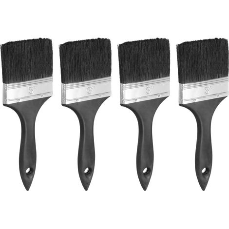 4pcs Pinceau 2.8 inch Plat Pinceaux À Peinture avec Manche PP (1/5)