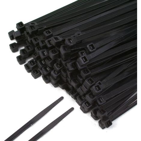 1000 St Kabelbinder schwarz 4,8 x 370 mm Industriequalität Kabelstrapse Strapse