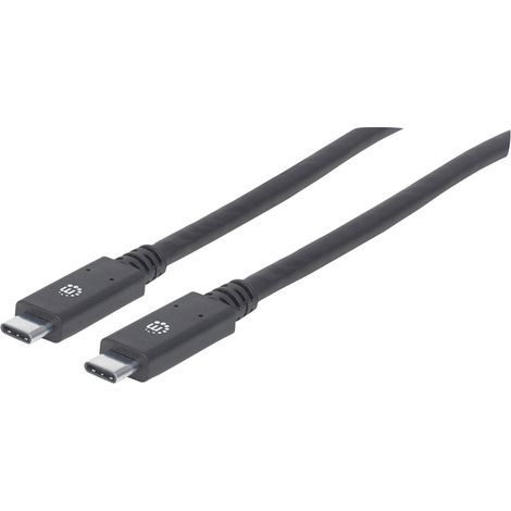 Manhattan USB-Kabel USB 3.2 Gen1 USB-C® Stecker 2.00 m Schwarz 354905 (1/4)
