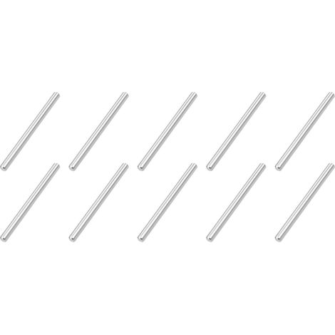 4mm x 50mm Cheville Goupilles Inox Acier x 10pcs Étagère Équerres Support Piquets Épingle Tige Fixation Éléments pour Mécanique Industrie Fixation, [Argent Ton] (1/5)