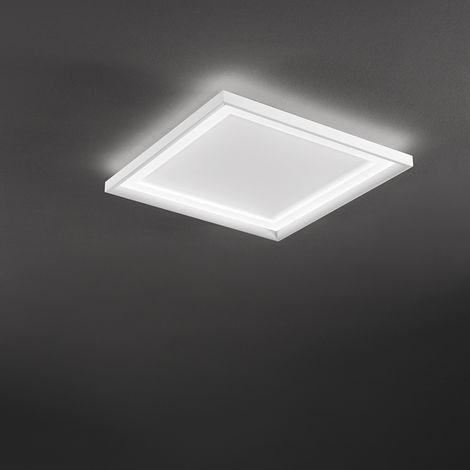 Plafoniera Moderna Panel Metallo Bianco Led 40W 3000K Ip20 (1/2)