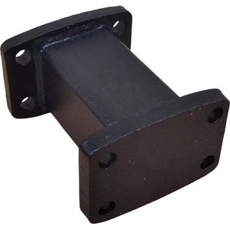Anhängerkupplungs-Verlängerungsadapter, strukturierte schwarze Oberfläche, robuste Metallkonstruktion, zum Abschleppen (1/5)