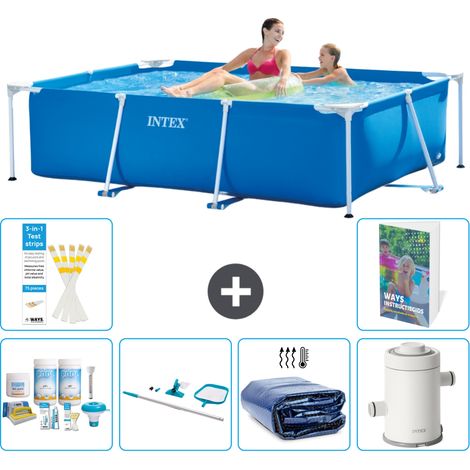 Intex Piscina con estructura Rectangular - 220x150x60 cm - 7-piezas  S93