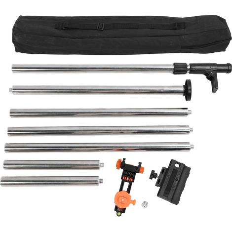 Poteau de Niveau Télescopique en Alliage D'aluminium de 4,2 M, Tige de Support de Levage D'outil de Niveau Infrarouge, capacité de 20 Kg à 5 Sections, Bonne compatibilité (1/5)