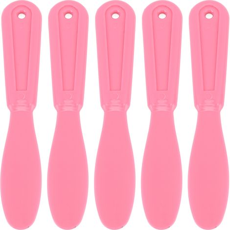 5PCS Spatule à Plâtre Ergonomique en Plastique Facile à Nettoyer Résistante à l'Usure pour Mélanger et Remuer Rouge Rose (1/5)