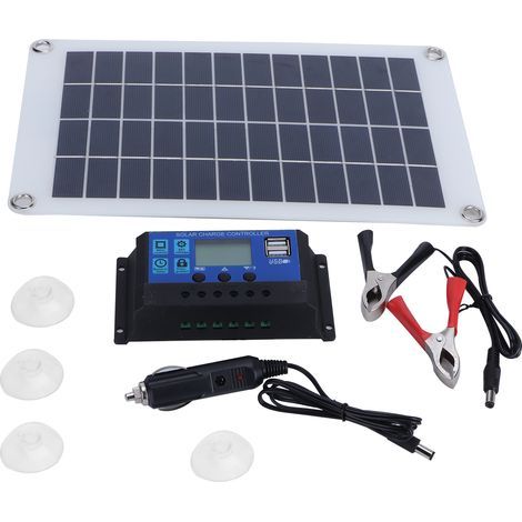 10W 18V Solarmodul-Set, Polysilizium-Photovoltaikmodul mit Laderegler für Wohnmobile (1/5)