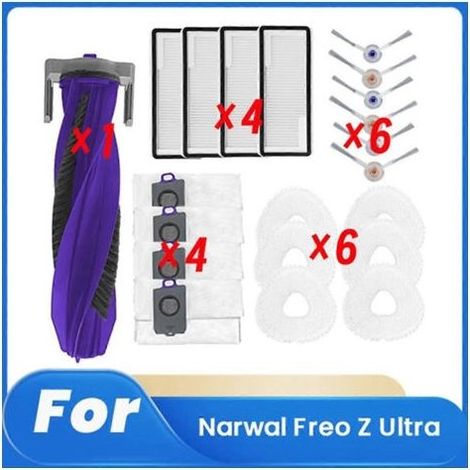 Lot de 21 pièces pour robot aspirateur Narwal Freo Z Ultra : accessoires, pièces de rechange et brosse latérale principale. (1/5)