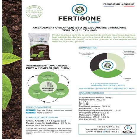 Compost enrichissement en humus 250kg RACINE PRO184