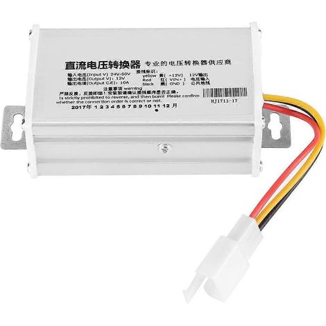 24–60 V Gleichstrom auf 12 V, 10 A, 120 W Konverteradapter für Elektroroller