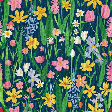 Tissu décoratif d'extérieur Oxford - Motif printemps I DX7127 (1/5)