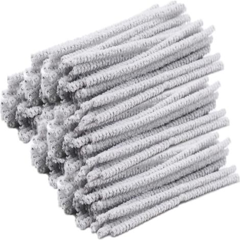 Lot de 200 Cure-pipes Blancs, Longueur 15 cm (6 pouces), Pour Nettoyage de Matériel de Fumeur, Accessoires de Création et Bricolage (1/5)