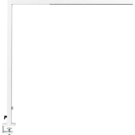 LED Schreibtischlampe klemmbar VOLANS mit Dimmer Metall Weiß