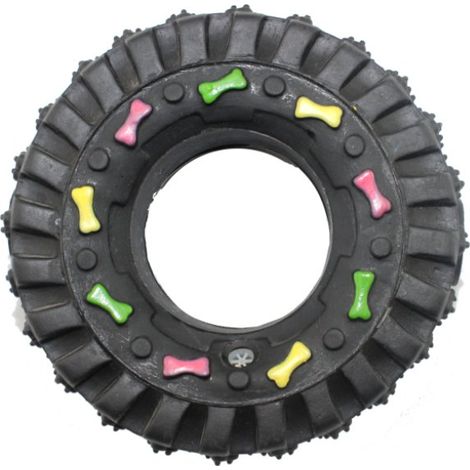 Bubu Pets Giocattolo per cani Pneumatico con motivo squeaker 8,5 cm - Pneumatico con motivo squeaker 8,5 cm