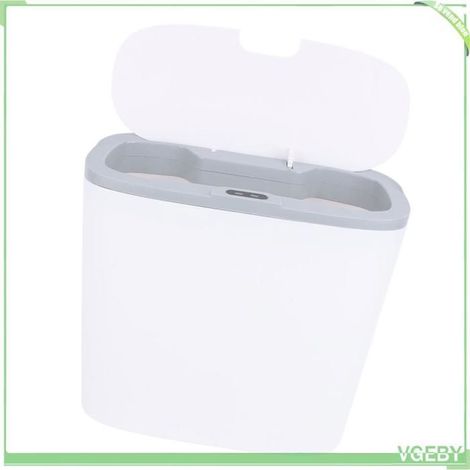 Fafeicy poubelle sans contact Poubelle de salle de bain automatique, poubelle à capteur de mouvement de 14 L parapharmacie roulant (1/5)