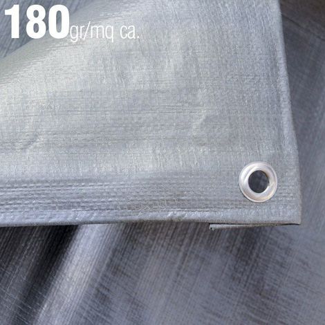 TELO OCCHIELLATO 4X5 MT GR 180 GRIGIO (1/2)