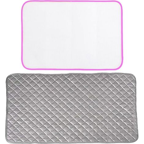 Tapis de repassage de voyage pour table à repasser portable avec tissu en maille inclus (35 x 50 cm) pour presser la vapeur sur une table ou un lit (48 x 85 cm) (1/5)