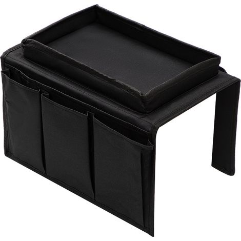 Accoudoirs de canapé, organisateur, plateau de canapé multifonctionnel, accoudoir antidérapant et plusieurs poches, offre de l'espace pour les boissons, les téléphones portables, les magazines, les li