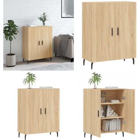 Sideboard Sonoma-Eiche 69,5x34x90 cm Holzwerkstoff - Holzwerkstoff Schrank - Sonoma-Eiche Schrank (1/5)