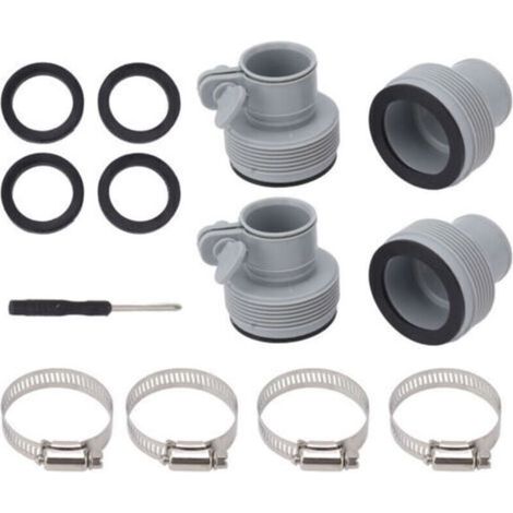 Adaptateur de tuyau de type B avec collier de remplacement pour pompes filetées Intex FIT ARU, convertisseur de raccords de piscine de type B, accessoire de piscine,de DEBUNS