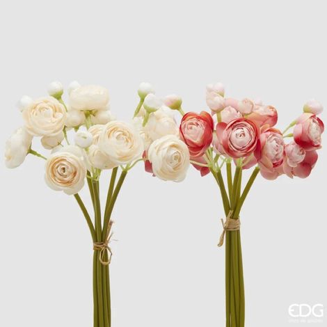 EDG MAZZO DI RANUNCOLO H30CM DUE TONI DI ROSA ASSORTITI, CASA, ACCESSORI DECORATIVI, FIORI ARTIFICIALI (1/3)