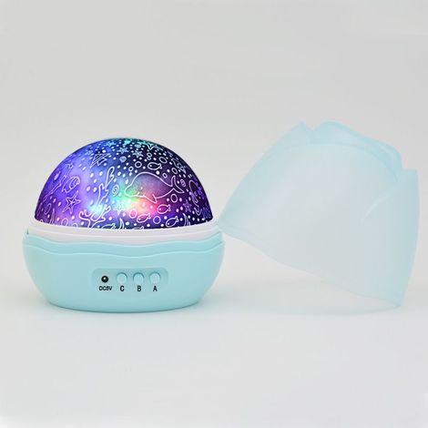 Projecteur ciel étoilé rotatif multicolore, veilleuse LED USB pour chambre bleu (1/3)